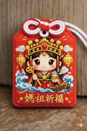 科技御守 - 紅底媽祖款繡包